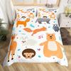 Детский мультяшный комплект постельного белья с изображением животных, зебры, жирафа, лисы, кенгуру, короля, королевы, мальчика, девочки, кролика, дикой природы, полиэстеровое одеяло