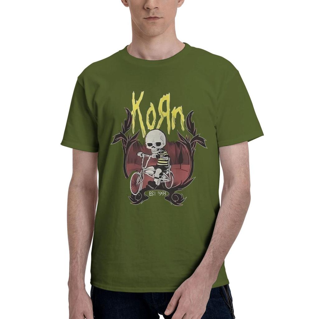 KORN RIDING THE HOOD 100% Хлопок Повседневная Дышащая Удобная Милая Дизайнерская Одежда Мужчины Мужская Футболка