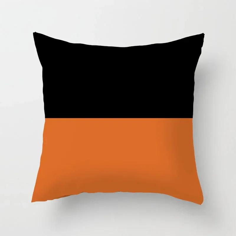 Подушка с скандинавским оранжевым узором, абстрактная наволочка для дивана, подушка для дома