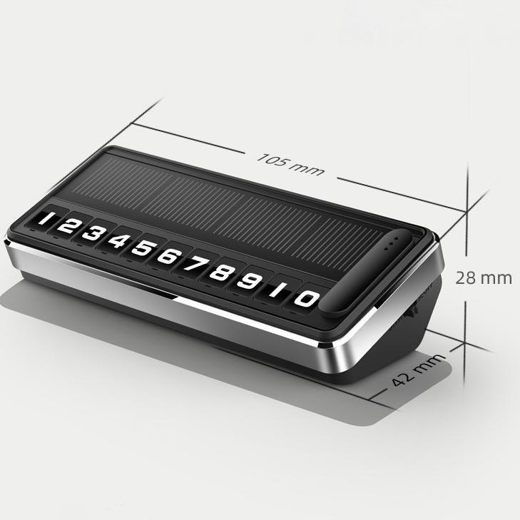 Светящийся номерной знак автомобиля, солнечная зарядка, временная парковочная карта, светодиодное освещение, карта остановки автостоянки, автомобильные аксессуары, интерьер