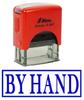 BY HAND Self Inking Rubber Stamp Office Stationary Custom Shiny Stamp