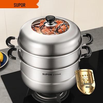 Двухъярусная пароварка SUPOR из нержавеющей стали 304