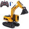 Huang Yem RC Car with Wireless Rechargeable Construction Toy Boys and Gift for Sand Alloy Construction Excavator, 5-Channel Radio-Controlled