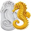 Seahorse Silicone Molds Hippocampus Fondant Mold Cake Decorating Tools Cupcake Topper Candy Chocolate Gumpaste Mold