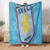 Aston Villa Crest Design Flannel Blanket, Soft Polyester, Modern Design, All-Season for Camping, Travel, Gifts for holidays or birthdays