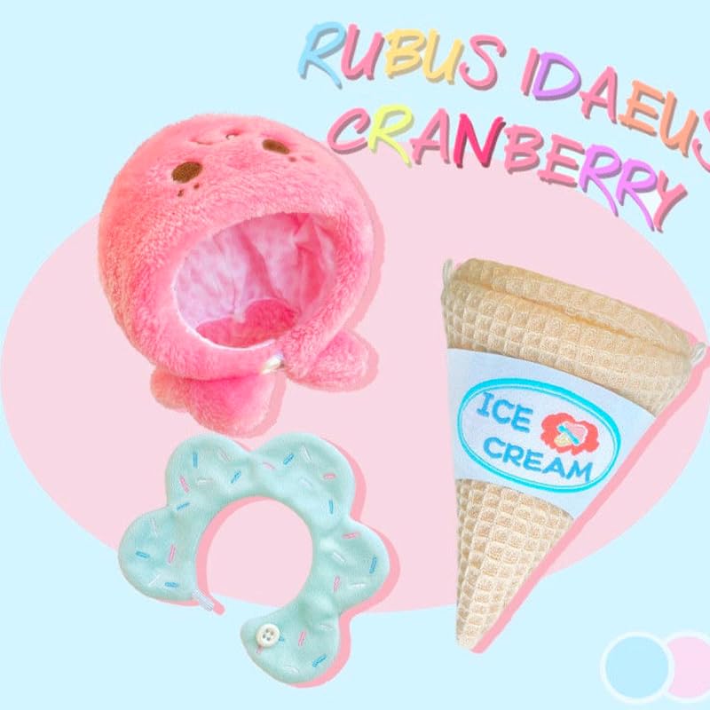 G triger Мягкий костюм в форме мороженого [Конус] для 10 см мягкой одежды для животных, хлопковая кукольная одежда, занятие с мягкими животными, костюм, розовый,