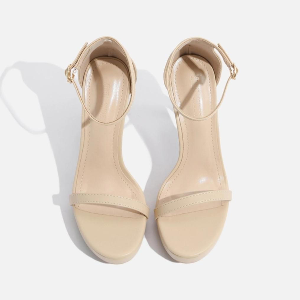 Летняя женская обувь Сандалии на высоком каблуке с ремешком, водонепроницаемые, износостойкие