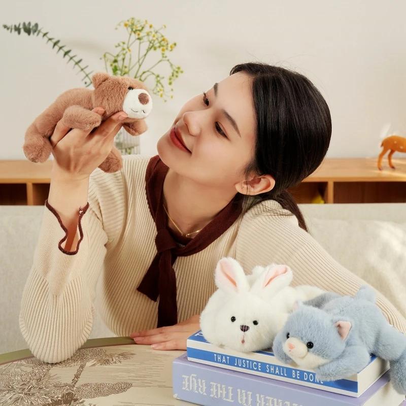 Имитация животных, плюшевая игрушка, мягкая набивная панда, кролик, свинья, медведь, собака, ленивец, кошка, милое животное для детей, подарок на день рождения на День святого Валентина