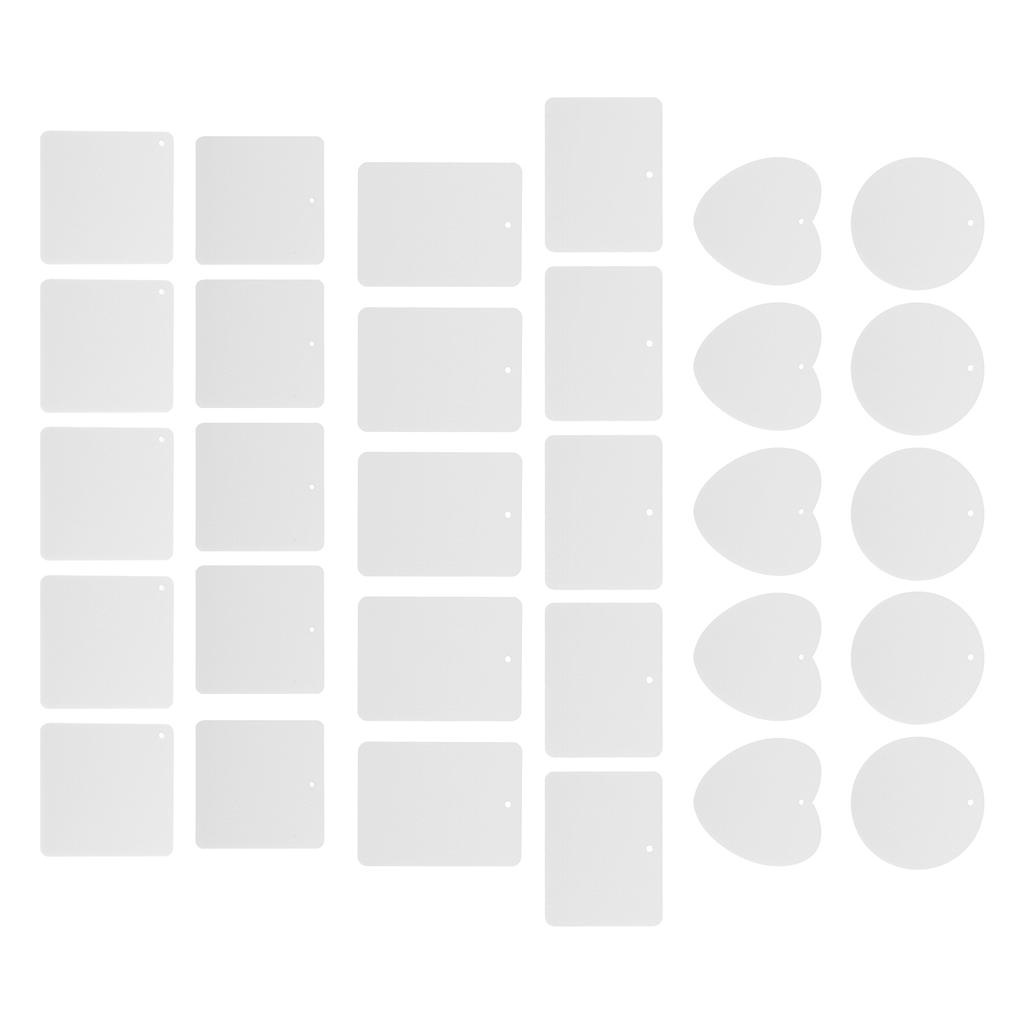 30 шт. листов из фетра для DIY, термотрансфер, 6 форм, подвесные листы-ароматизаторы воздуха со шнурком для украшения автомобиля и интерьера