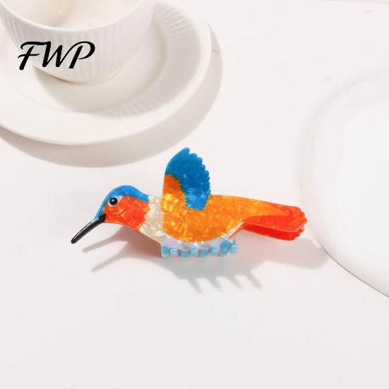 Durable Hair Claw Colorful Bird Clip Strong Hold Non Slip Parrot Sparrow Shape Hummingbird Clamp Accessories for Women Girls Clips