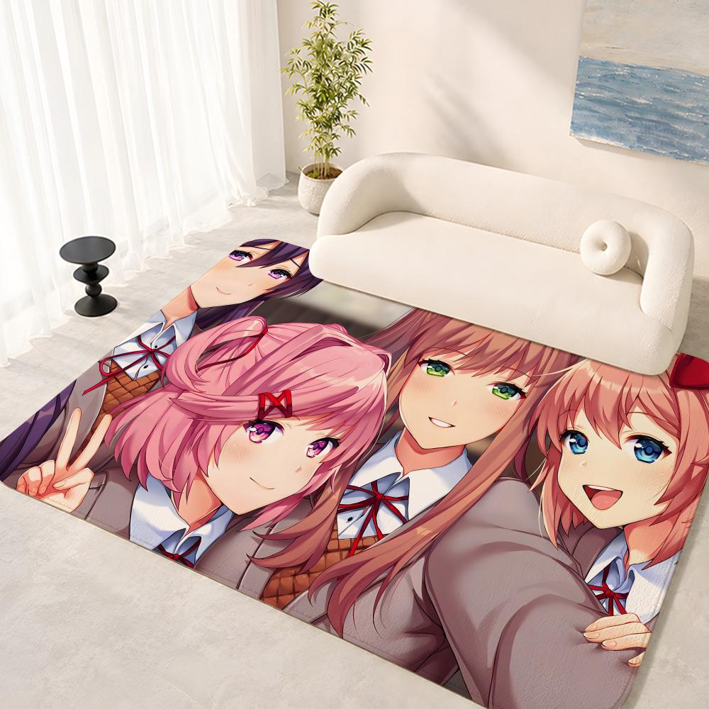 Коврик для пола Doki D-Doki Literature Club, мягкий фланелевый, нескользящий коврик для двери в гостиную
