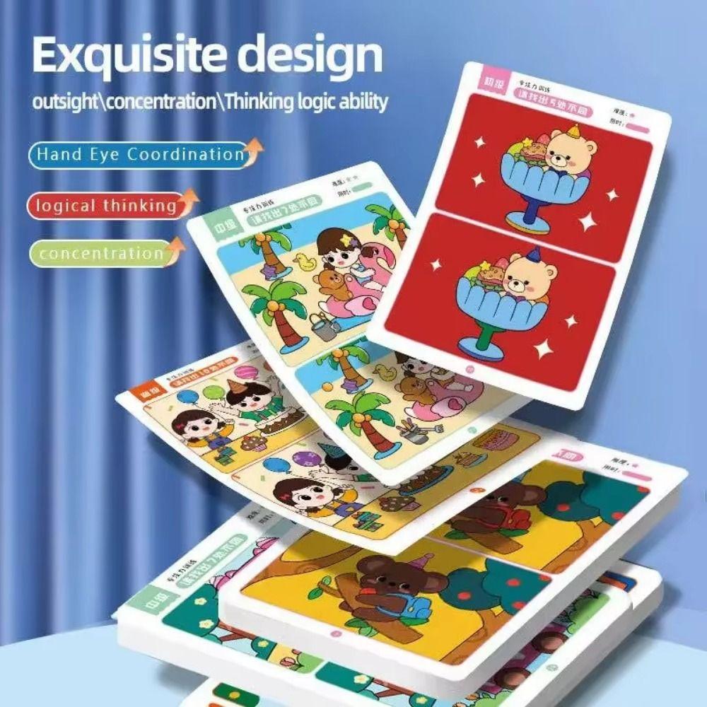 Find The Difference Concentration Training Game Picture Books Puzzle Toy  Development Toy