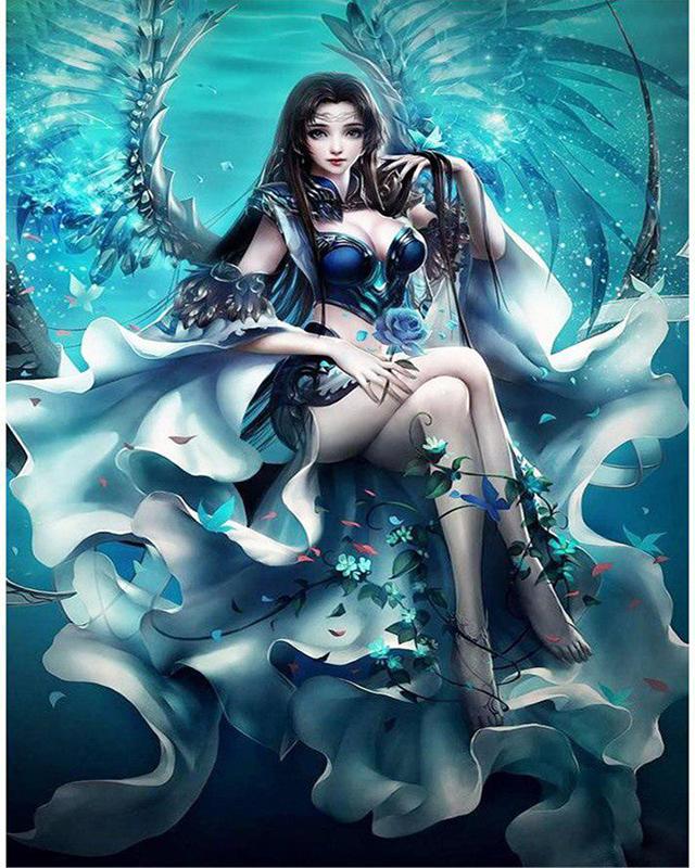 5D DIY Алмазная картина «Эльфы и ангелы», Новое поступление, Алмазная вышивка, цветок, вышивка крестиком, Алмазная мозаика, украшение для дома