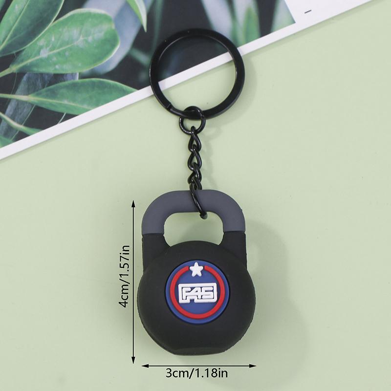 3D брелок для ключей в виде гири для женщин, симпатичный брелок для ключей от автомобиля, спортивный брелок из ПВХ, креативный брелок для сумки