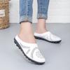 Fashion Women Flats Summer Women Genuine Leather Shoes Slippers Slip On Flat Shoes Women Leather Oxford Chaussures Femme Casual Lo Hjm8