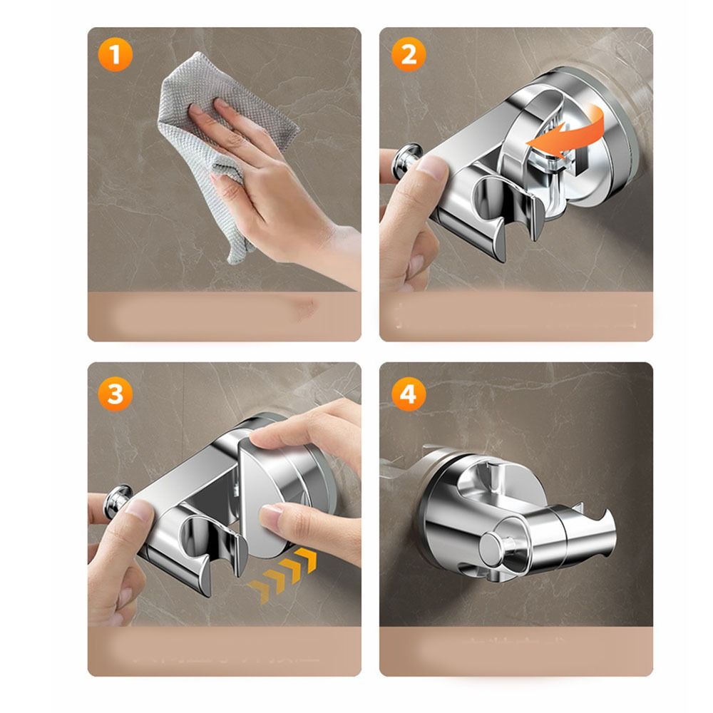 Self-adhesive Shower Head Stand Bracket with Hook Shower Fixed Base Home