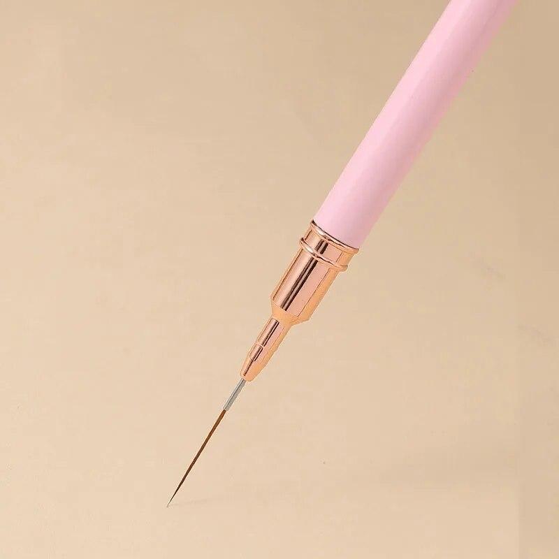 7/9/11/15/25MM Nail Liner Brush Set Handle Nail Art Pen Brush Drawing Lines Stripe Painting Flower Pen Nail Art Manicure Tools