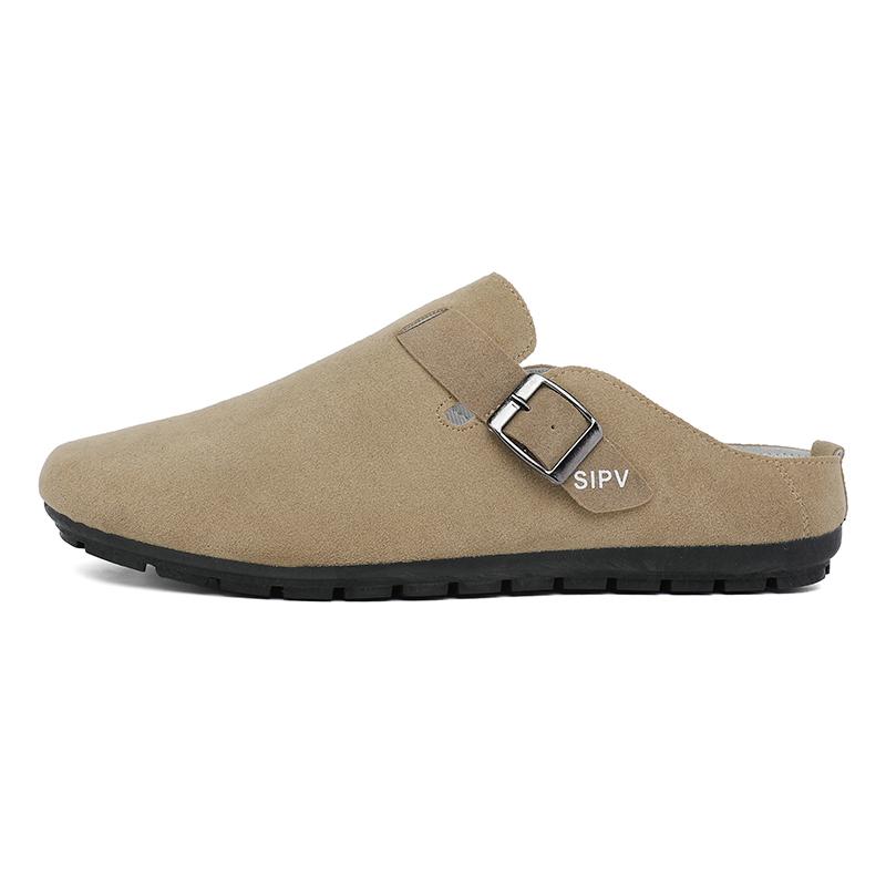 Новые модные универсальные тапочки с круглым носком для мужчин, нескользящие, летние модные повседневные сандалии для отдыха на открытом воздухе, плоские туфли для мужчин, легкие