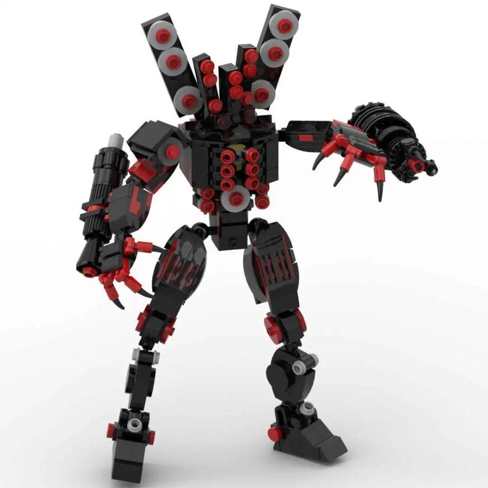 Модель Фигурки MOC Титан Спикермен Кэмермен Из Смешных Аниме Видео:Для LEGO Skibidi Туалет, 444 шт., строительные блоки, игрушки