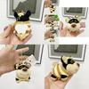 Cute Short Plush Black Bee Dog Pendant Keychain For Car And Bag Accessories