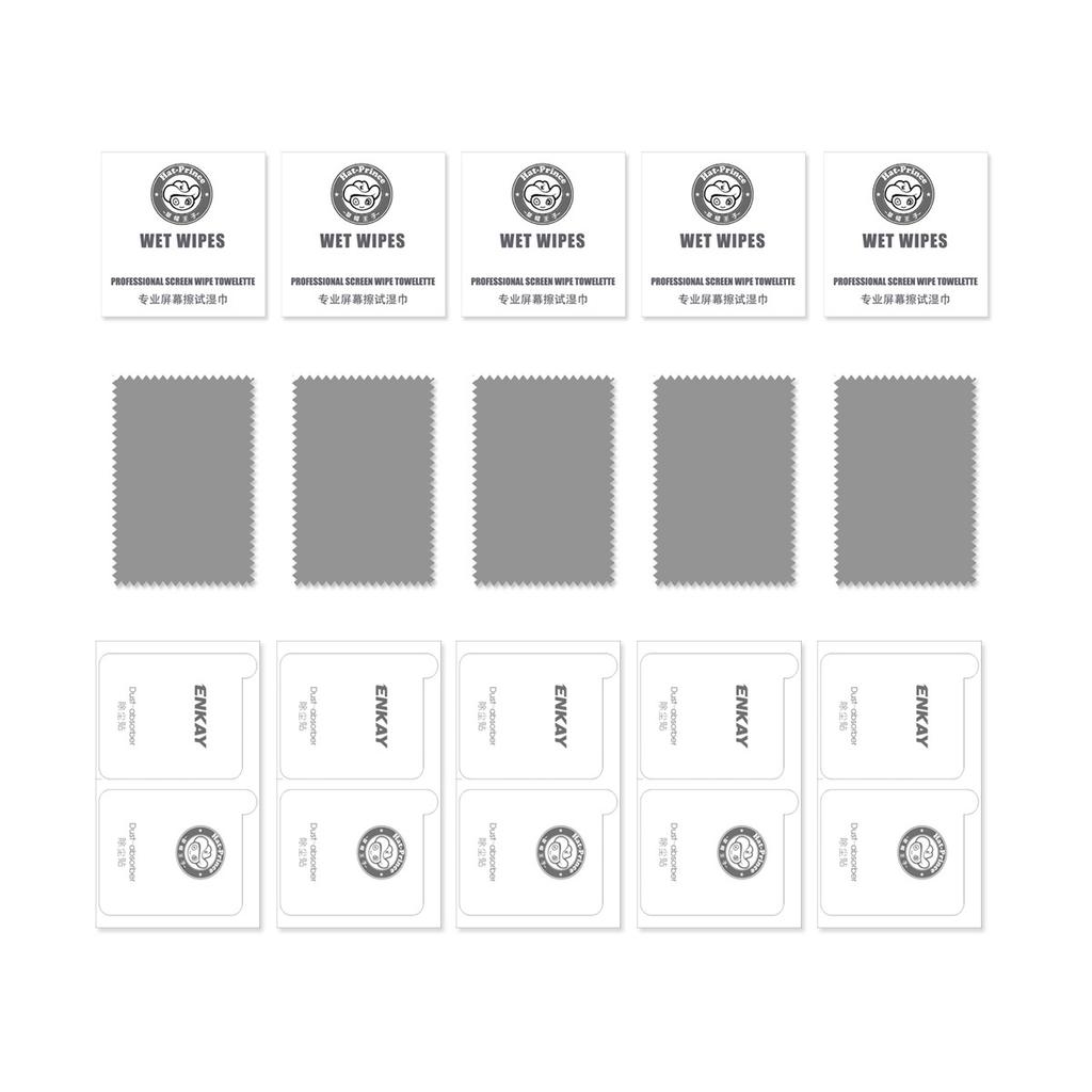 ENKAY HAT PRINCE 5PCS For Oppo Find X6 Pro Screen Protector 3D Curved Ultra Clear Film Support Fingerprint Unlock