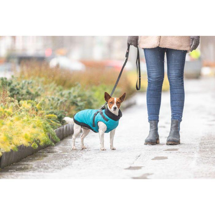 Manteau pour chien - TRIXIE - Pontis - Turquoise - Harnais intégré - Détails réfléchissants