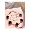 Vera Jewellery Стальной браслет с черным клевером