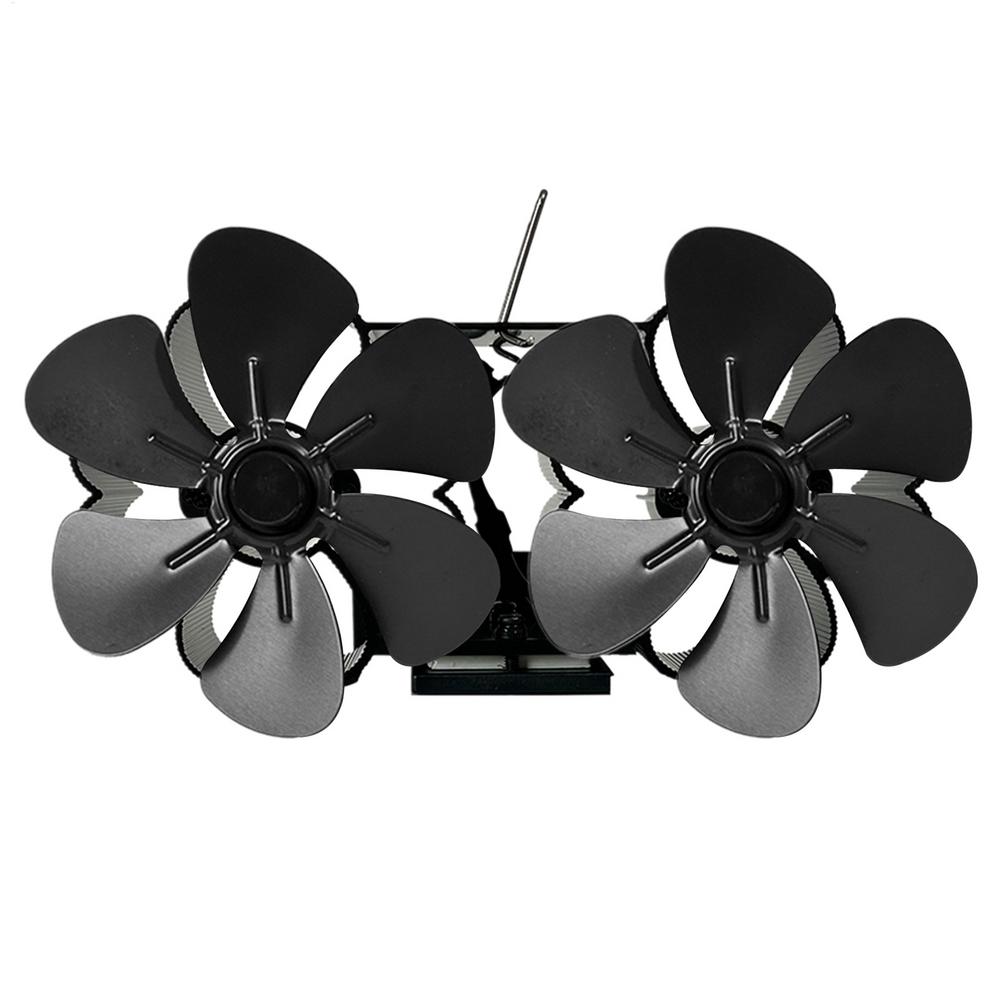 Вентилятор для дровяной печи 12 лопастей Вентиляторы для печи Работающие от тепла Вентилятор для печи с питанием от тепла Черный Вентиляторы для камина с питанием от тепла Вентиляторы для варочной панели SF707T Вентиляторы для камина