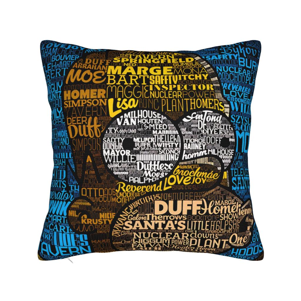 Pillow Case Funny SSimpsons The Scream Parody Custom Pillow Cover For Wedding Party Home Decor Vintage Pillowcases