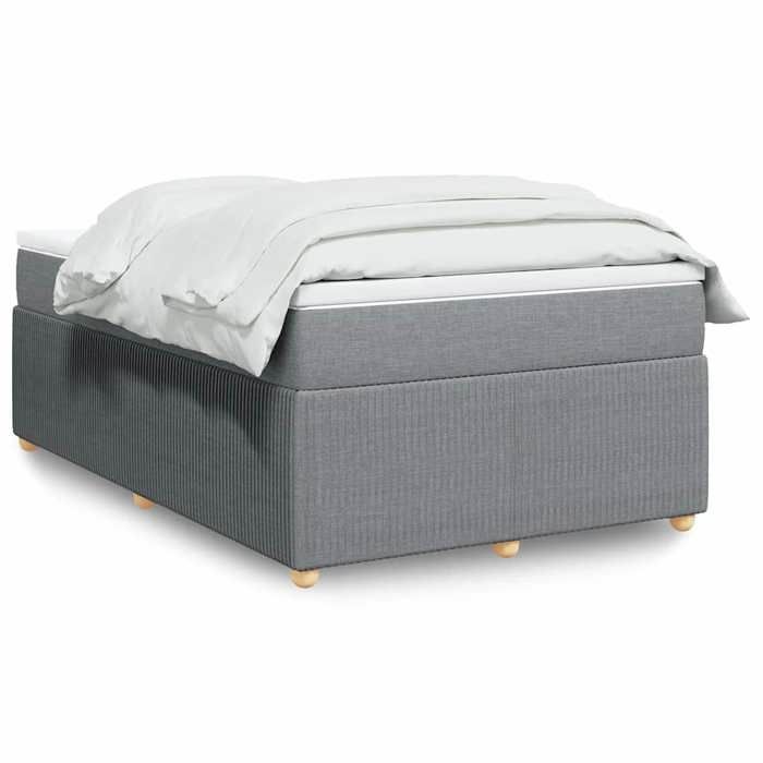 Maison Exclusive - Sommier à lattes de lit et matelas gris clair 120x190 cm tissu