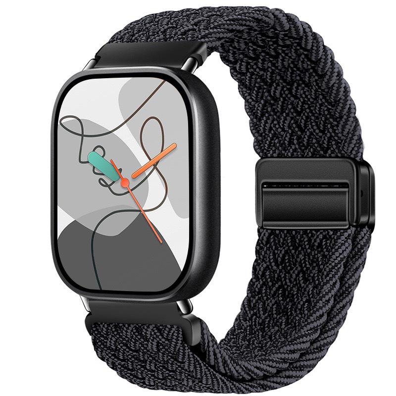 Совместимо с Huawei Band Fit 3/4/5 Pro: Магнитный тканевый и нейлоновый ремешок для часов