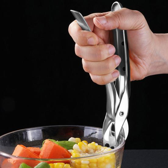 Pot Bowl Gripper with Non-slip Handle Heat-Resistant Anti-scalding Hot Bowl Holder Dish Pan Gripper Clip Kitchen Tool