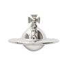 VIVIENNE WESTWOOD Сплошной шар 3D Кнопка Сатурн Латунные Серьги Женские серьги Серебро 6201003802P019P019