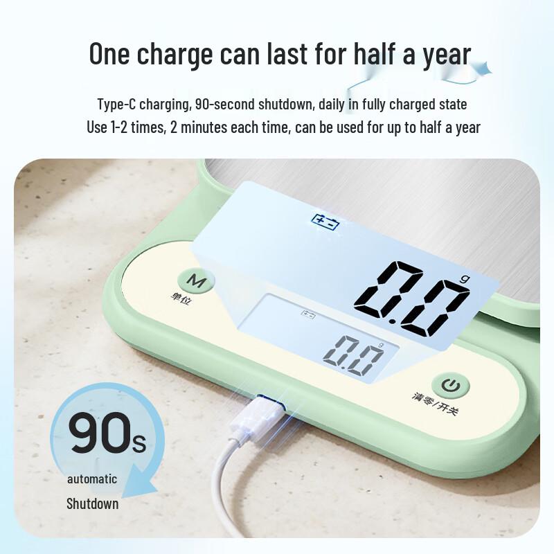 Meilen 0.1g Precision Rechargeable Electronic Kitchen Scale