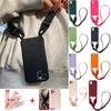 Liquid Silicone Phone Case With Crossbody Lanyard Shoulder Strap Rope For iPhone 15 14 Plus 13 12 11 Pro Max 13 12 Mini XR X XS Max 7 8 Plus SE2020
