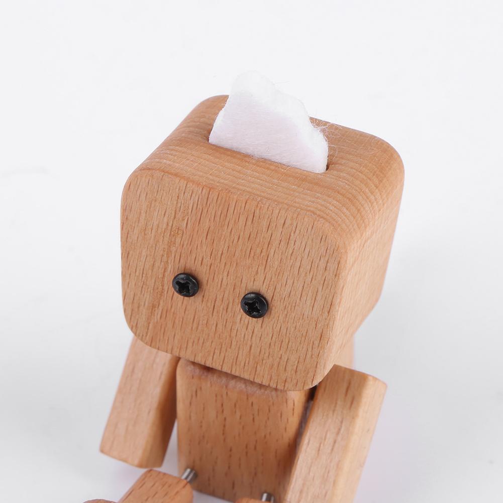 Shaking Wooden Man Figurine, Handmade Shaking Feet Wooden Doll,Car Ornaments,Funny Wood Desktop Decor, Car Dashboard Decorations