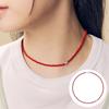 [Rosemont] Silver Coral Bead Necklace Pure Rose Ra25A06K