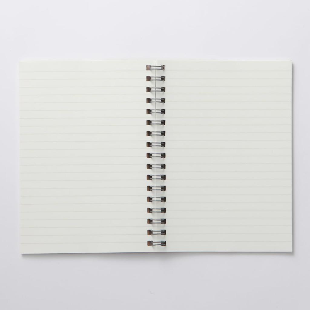 MUJI Plantation Wood Paper 48 6mm Horizontal NAA47A4S Double-Ring Notebook, Beige, A6, Pages, Ruled,