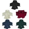 Victorian French Styles Shirt Collar Enhancers Ruffled Front Jabot Detachable False Collar Layering Crop Top for Women