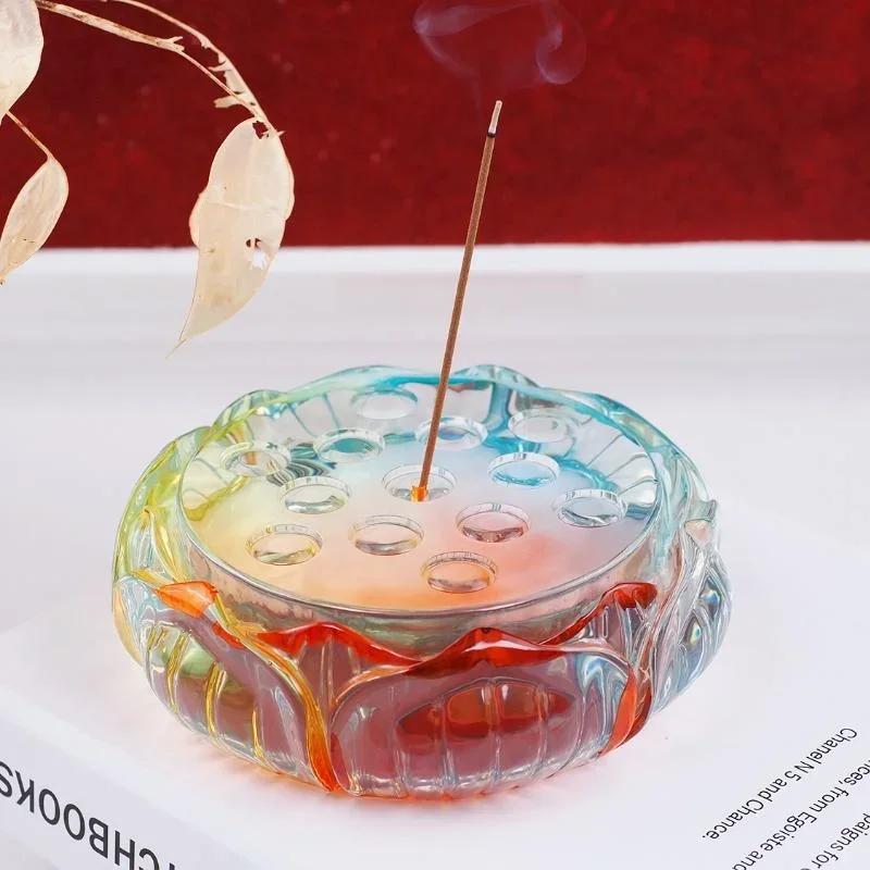 Украшение для дома Поделки Сделай сам Подставка для благовоний в форме лотоса Эпоксидная смола Литье Силиконовая форма