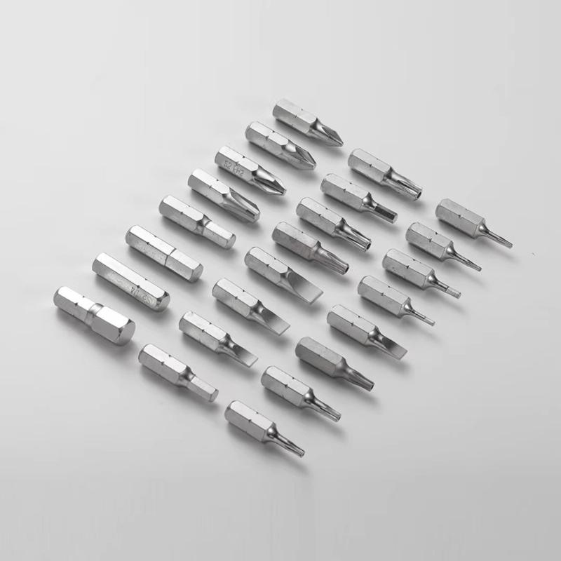 Компактный многоцелевой набор трещоточных отверток 24 предмета Термообработанные биты Магнитные держатели для DIY-проектов Ремонта