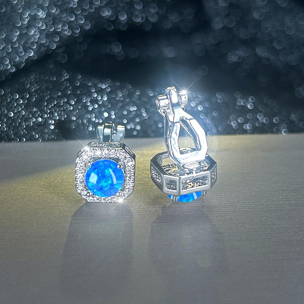 Простые квадратные серьги-клипсы с фианитом для женщин и девочек, милые серьги без пирсинга, ювелирные изделия для свадебной вечеринки