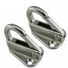 2Pcs 316 Stainless Steel Spring Locked Fender Hooks Practical Marine Spring Snap Hook  Tug Ship