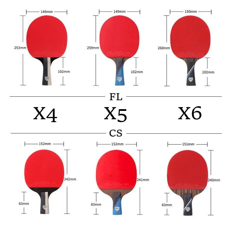 KOKUTAKU ITTF Approved Professional 4/5/6 Star Ping Pong Racket Carbon Table Tennis Racket Bat Paddle Set Pimples In Rubber with Bag