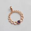 Amethyst Handmade Rose Gold Plated Pendant 925 Sterling Silver February Birthstone Jewelry