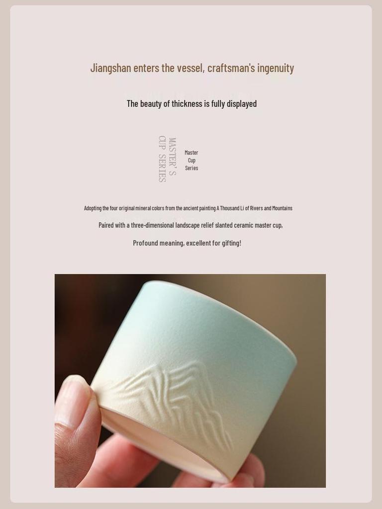 Чайный сервиз кунг-фу: Белые Фарфоровые и Керамические Чашки для Чая, Мастер-Чашка из Нефрита Цвета Бараньего Жира, Набор Пиал для Чая Подарок