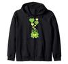Cute Frog With Hearts Cute Frog Zip Hoodie with Hearts -