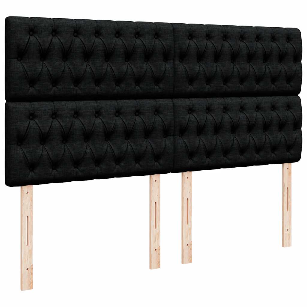 Ottoman Bed with Mattress Black 160x200 cm Fabric