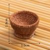 Bamboo Basket Chair Dustpan Dollhouse Simulation Decoration' Dollhouse Miniature Furniture Resin