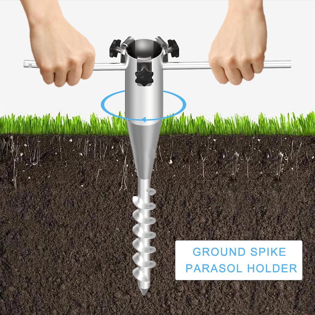 Пляжный зонт Песочный якорь Металлическая подставка для зонта Портативный якорь для зонта Основание для улицы Двор Сад Легко использовать